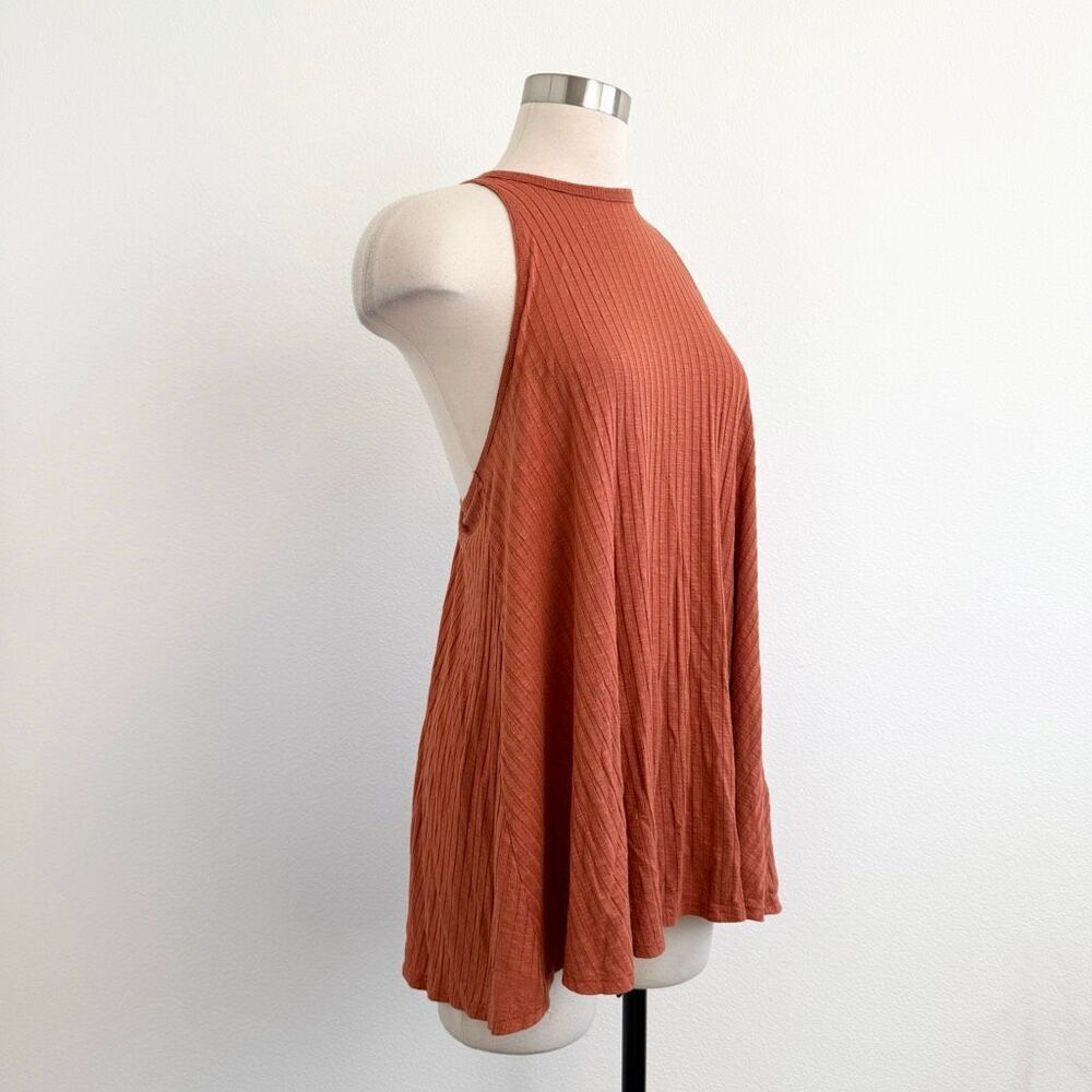 Billabong Ribbed Tank Top Babydoll Tunic Top Boho Mini Sundress Small